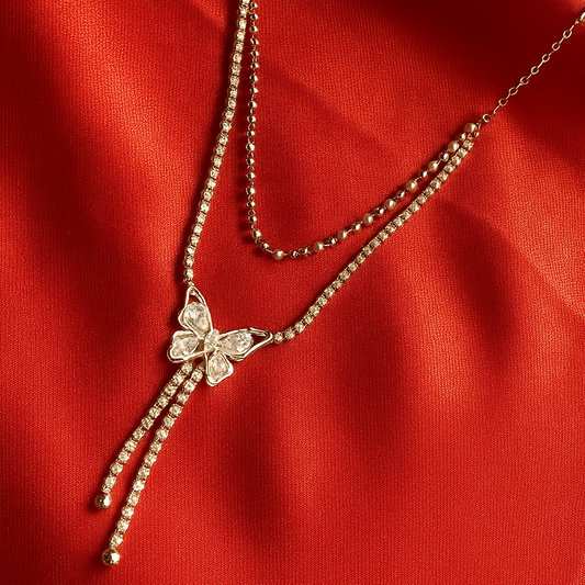 Butterfly Rosegold Chain