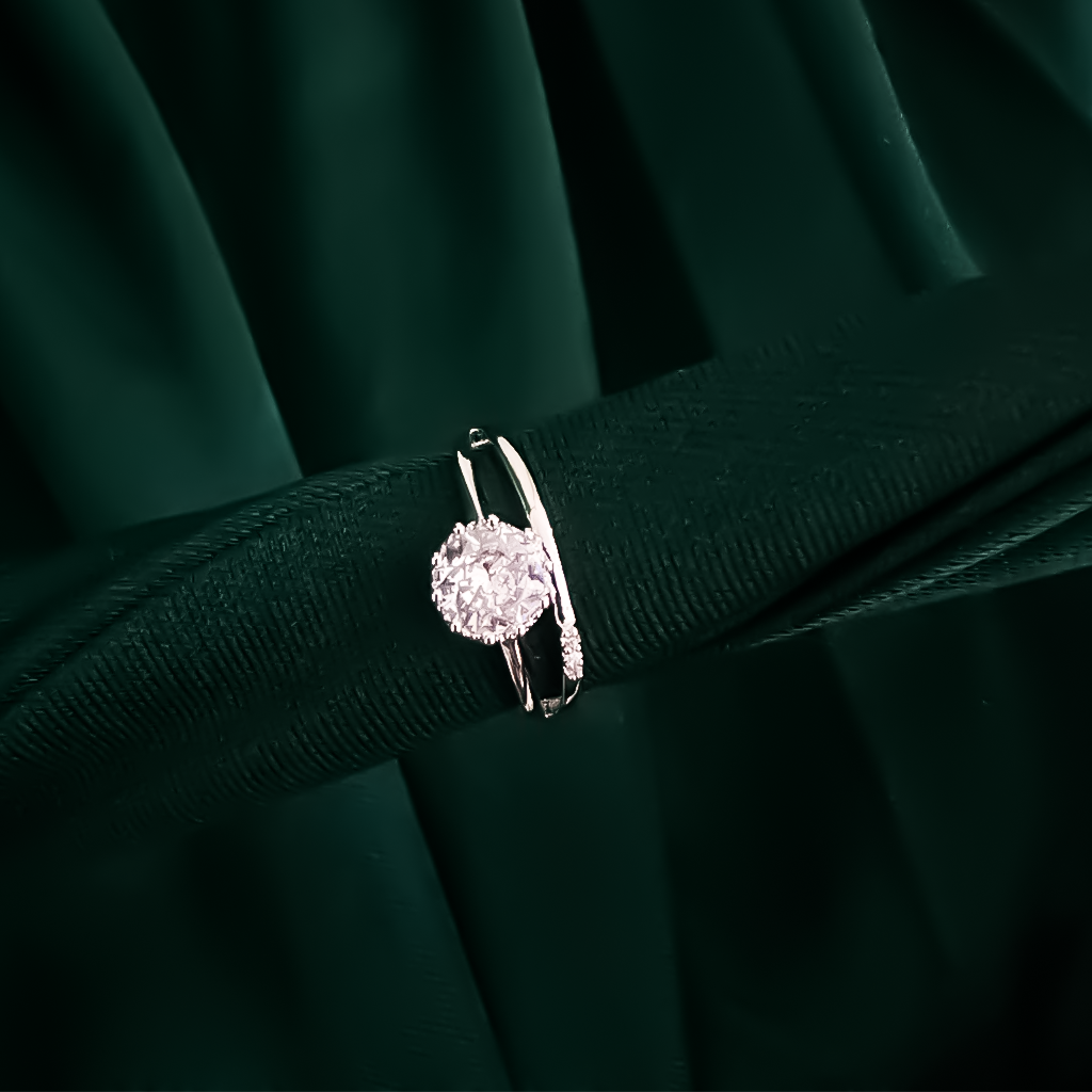 Double Layer Diamond Ring