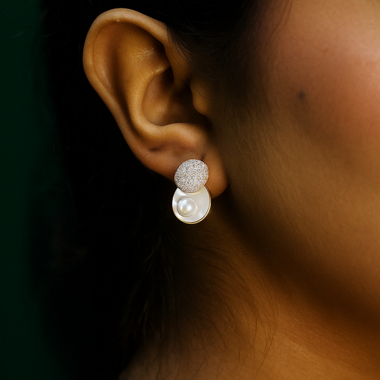 Double Pearl Studs