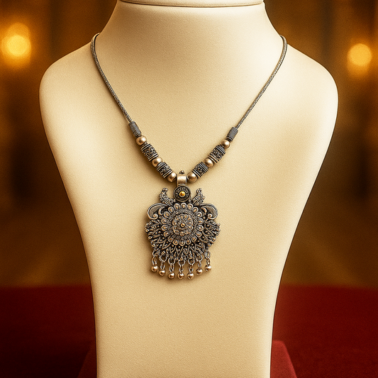 Designer Pendant Oxidised Chain