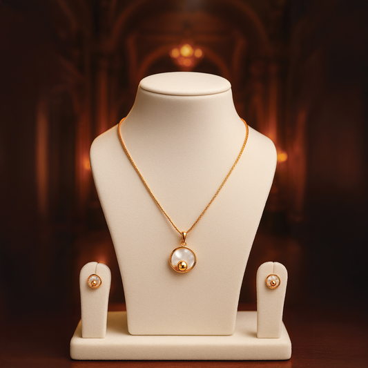 Marble Finish Necklace Set