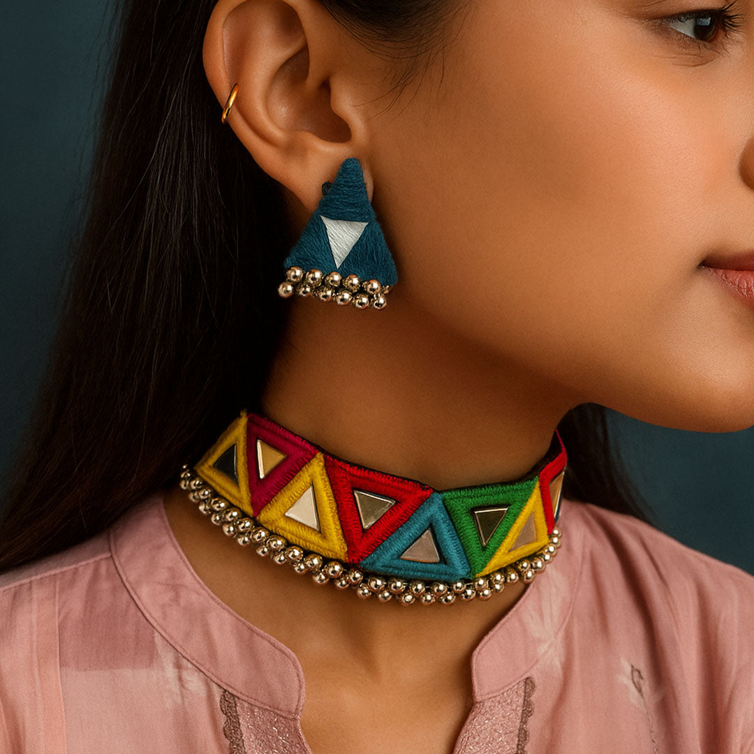 Triangle Colorful Choker Set