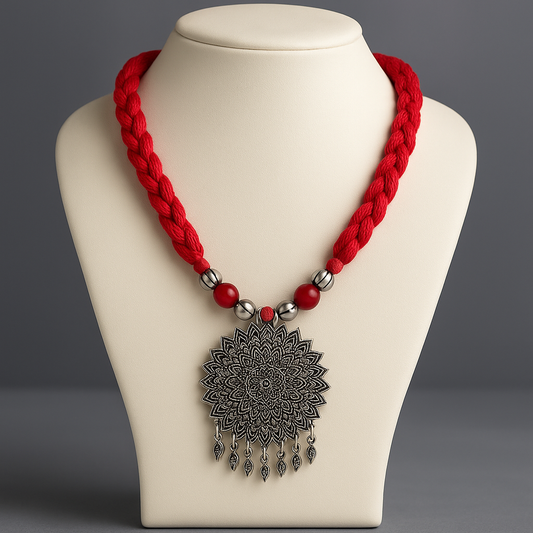 Big circle pendant necklace