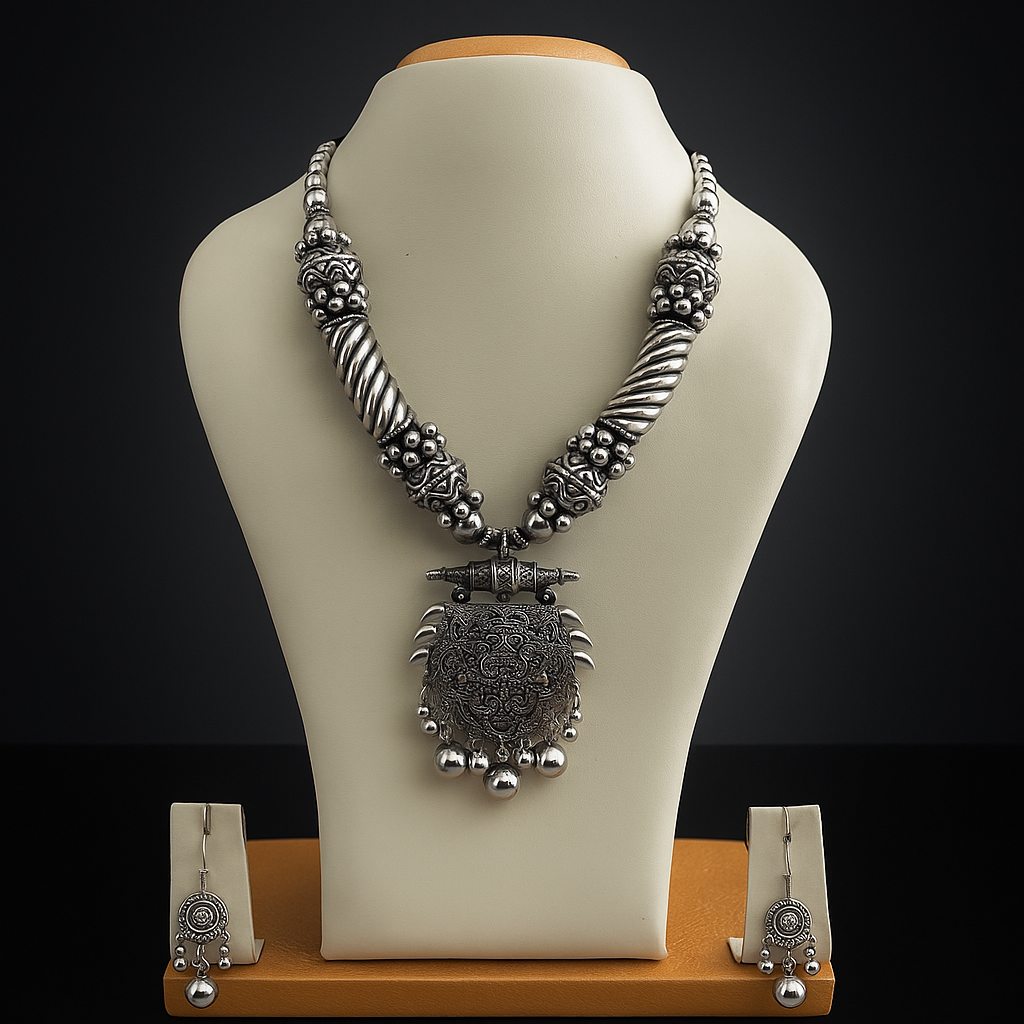 Single pendant oxidised set