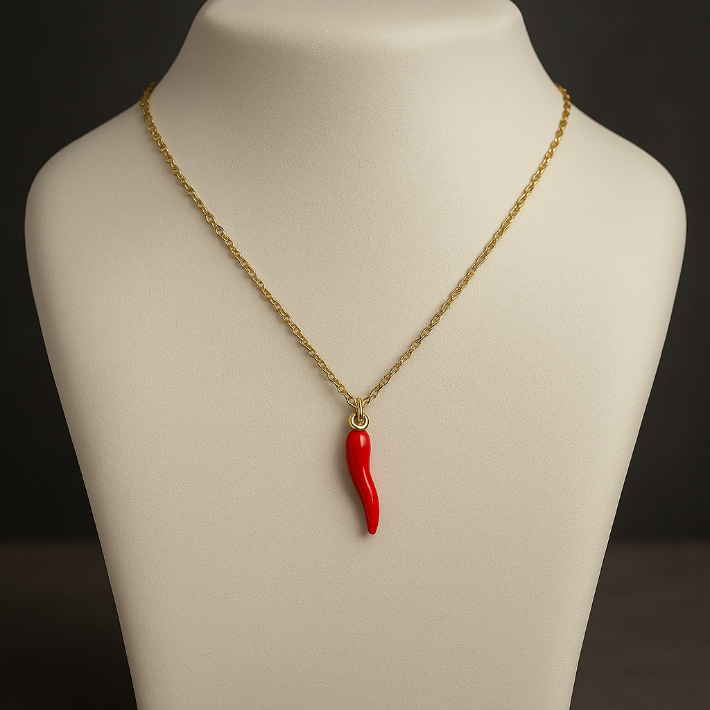 Red chilli pendant chain