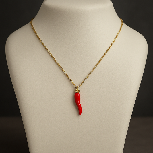 Red chilli pendant chain