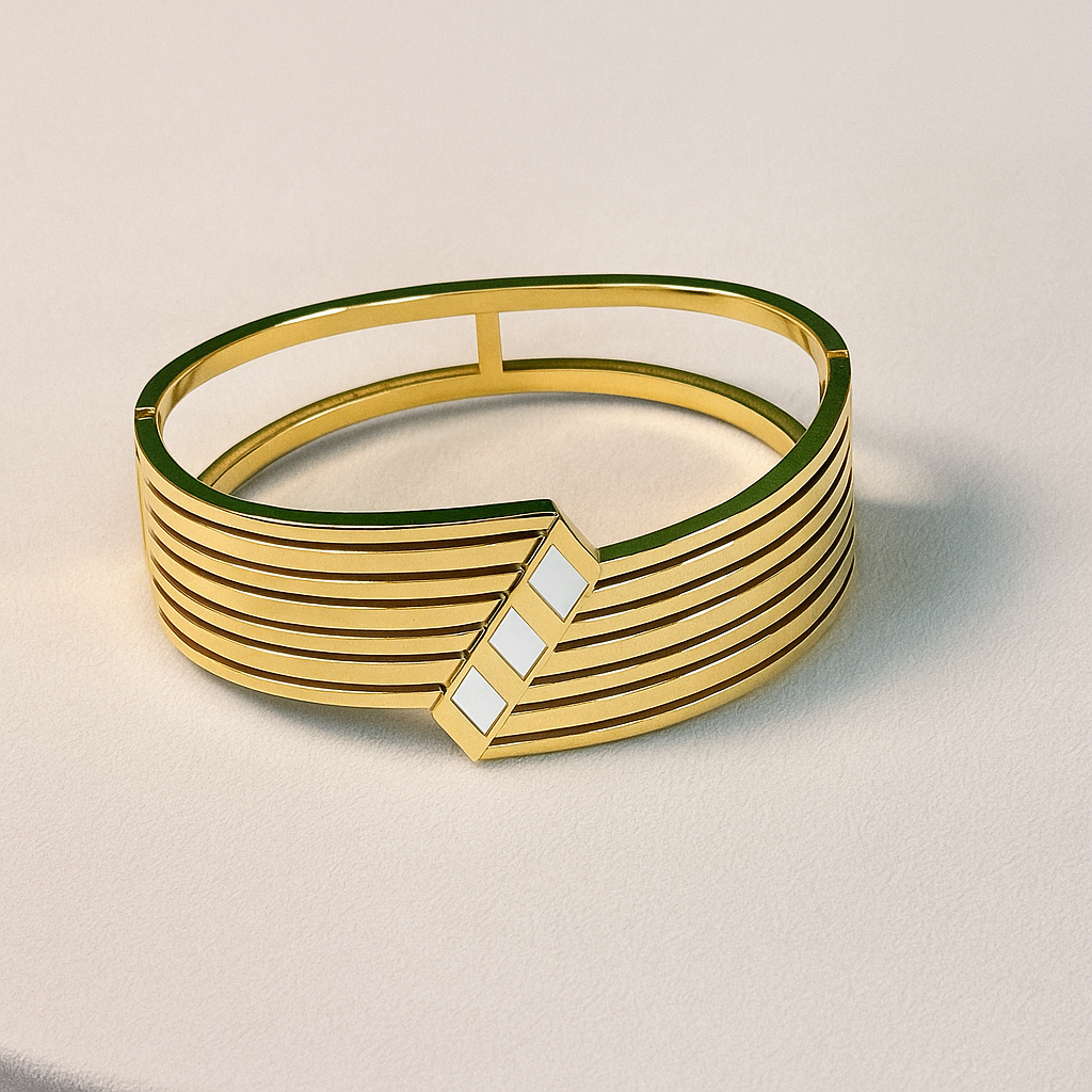 Multi Layer Diamond Cut Designer Bracelet
