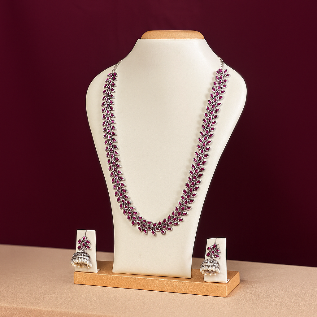 Leaf Design Oxidised Navratri Set