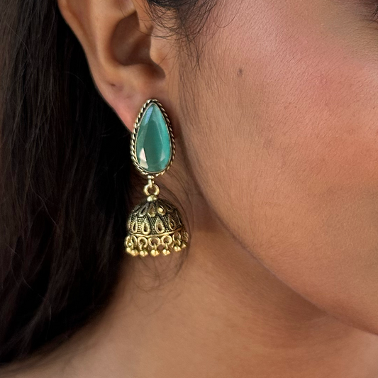 Sea Green Jhumkas